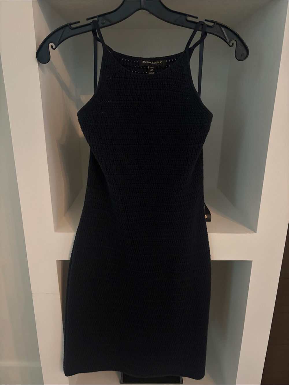 Banana Republic Navy Knit Halter Mini Dress